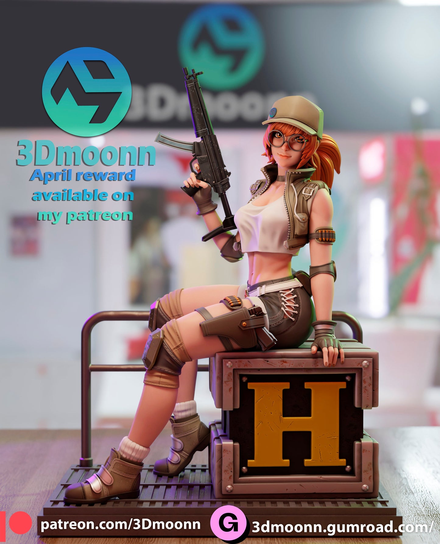 Fio Statue Model Kit by 3dMoonn