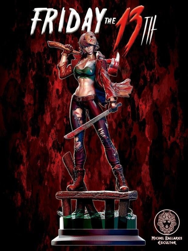 Female Jason Statue Model Kit by Creative Geek MB