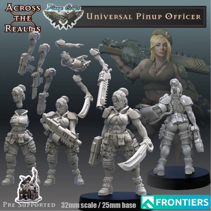 Universal Pin Up Officer by Across the Realms Miniatures