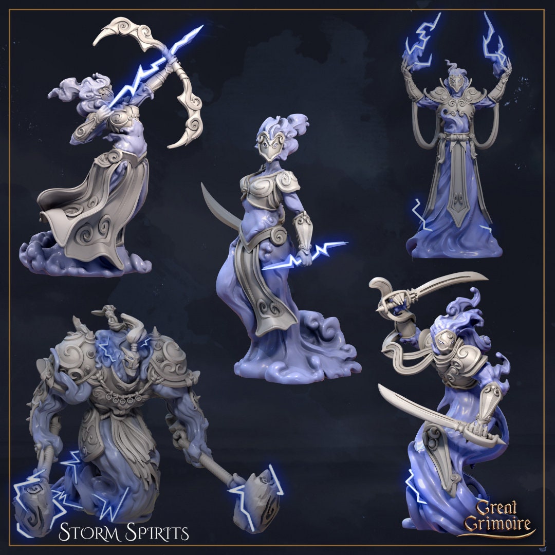 Storm Spirits from "Elemental Awakening" by Great Grimoire Miniatures