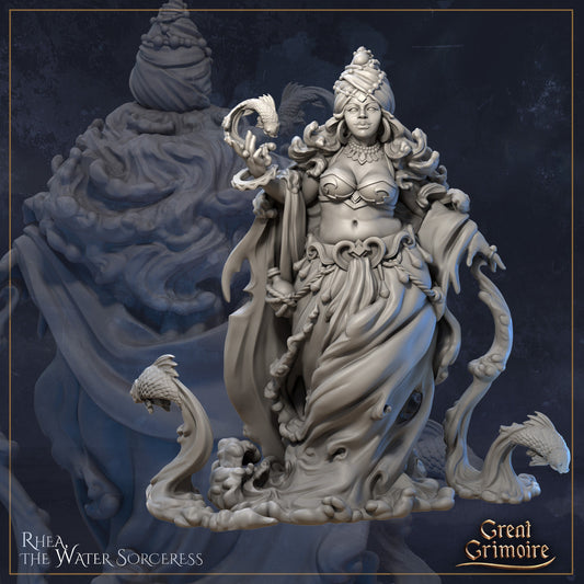 Rhea the Water Sorceress from "Elemental Awakening" by Great Grimoire Miniatures