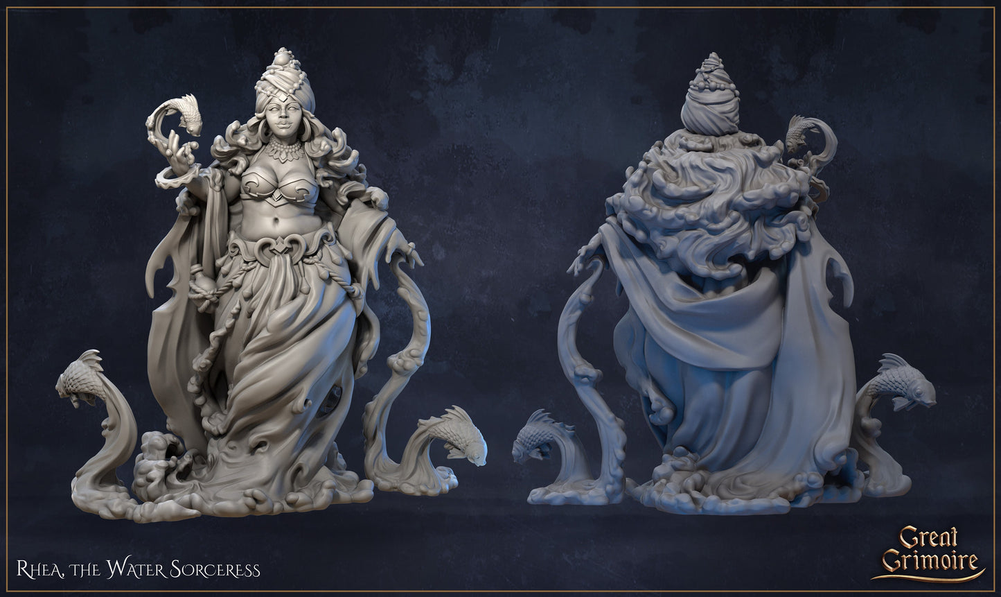 Rhea the Water Sorceress from "Elemental Awakening" by Great Grimoire Miniatures