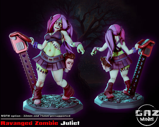 Ravaged Zombie Julietby Gaz Pin Up Miniatures