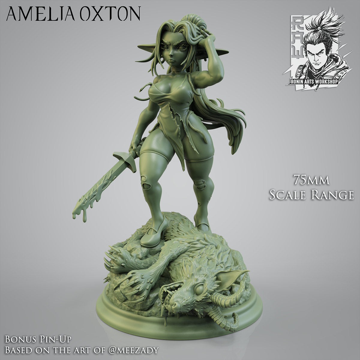 Ameila Goblin Warrior by Ronin Arts Workshop Miniatures