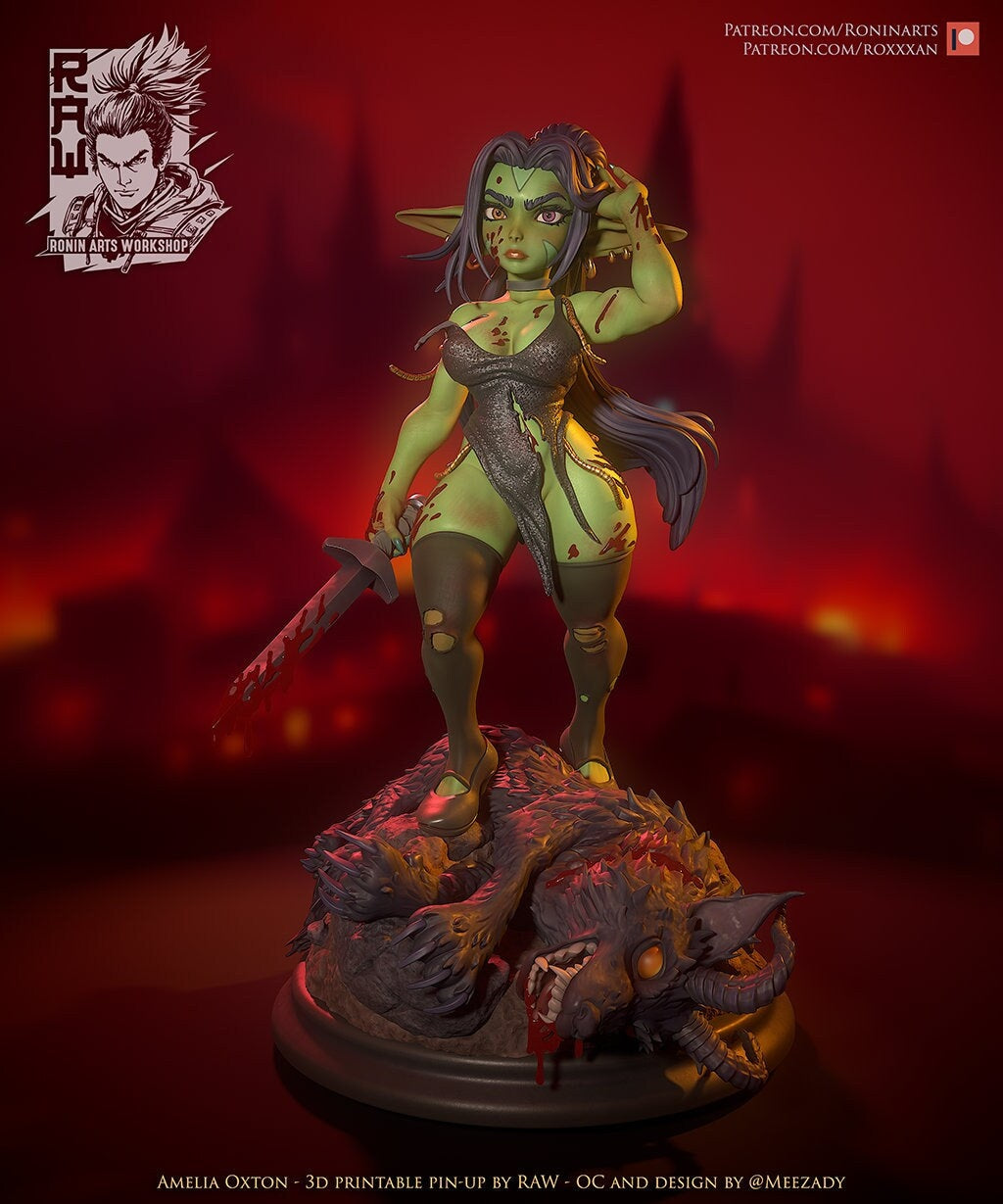 Ameila Goblin Warrior by Ronin Arts Workshop Miniatures