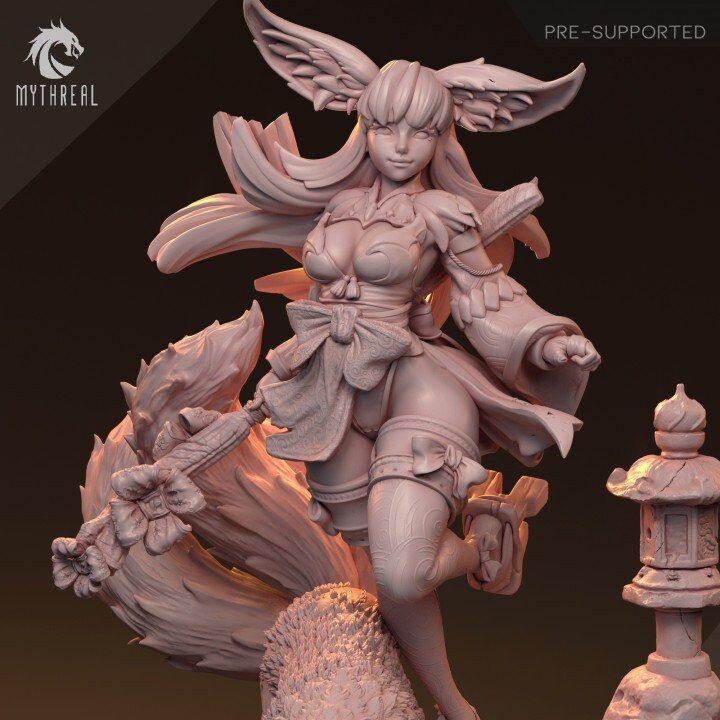 Moriko Fox Girl by Mythreal Games Miniatures