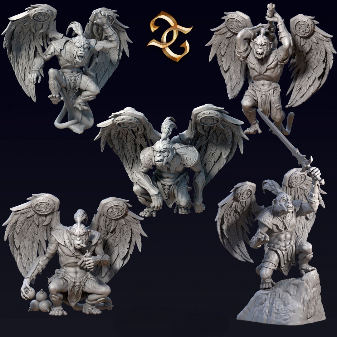 Winged Monkeys  by Great Grimoire Miniatures