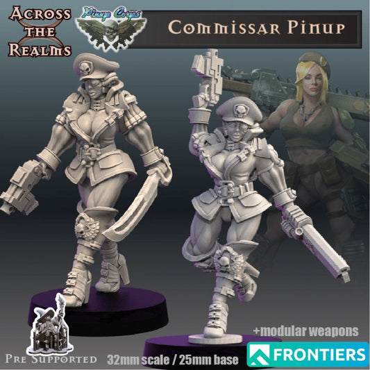 Commissar Pinup by Across the Realms Miniatures