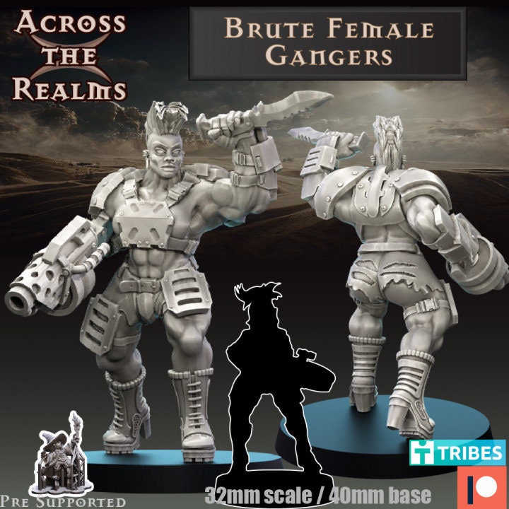 Brute Female Gangers by Across the Realms Miniatures