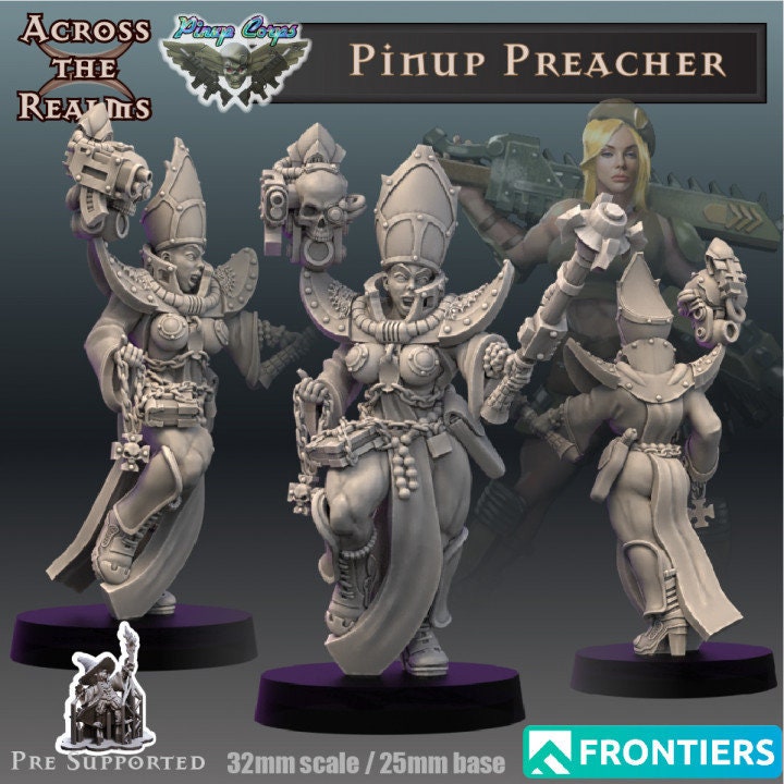 Pinup Preacher by Across the Realms Miniatures