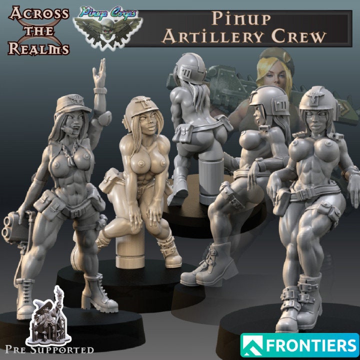 Pin Up Artillery Crew by Across the Realms Miniatures