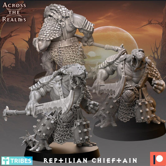 Reptilian Chieftain by Across the Realms Miniatures