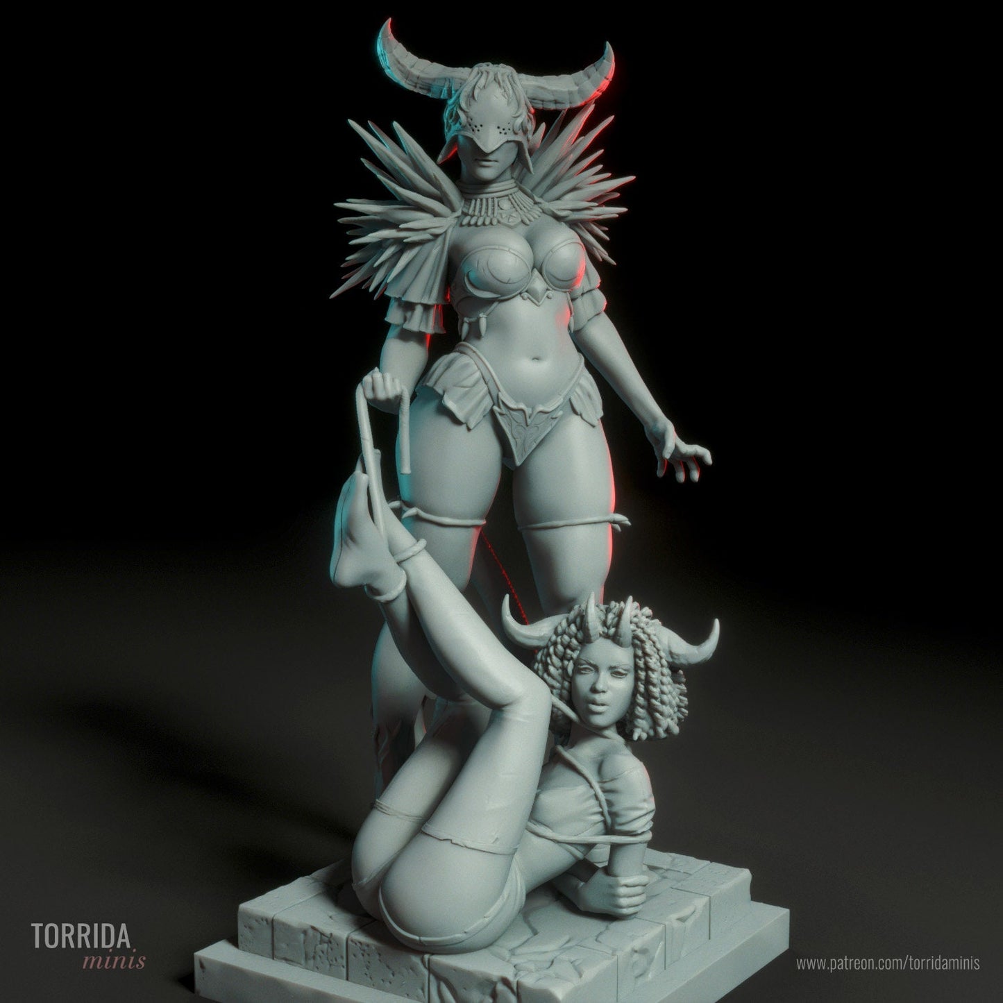 Bilha Demon Dominatrix Statue Model Kit by Torrida Minis Miniatures