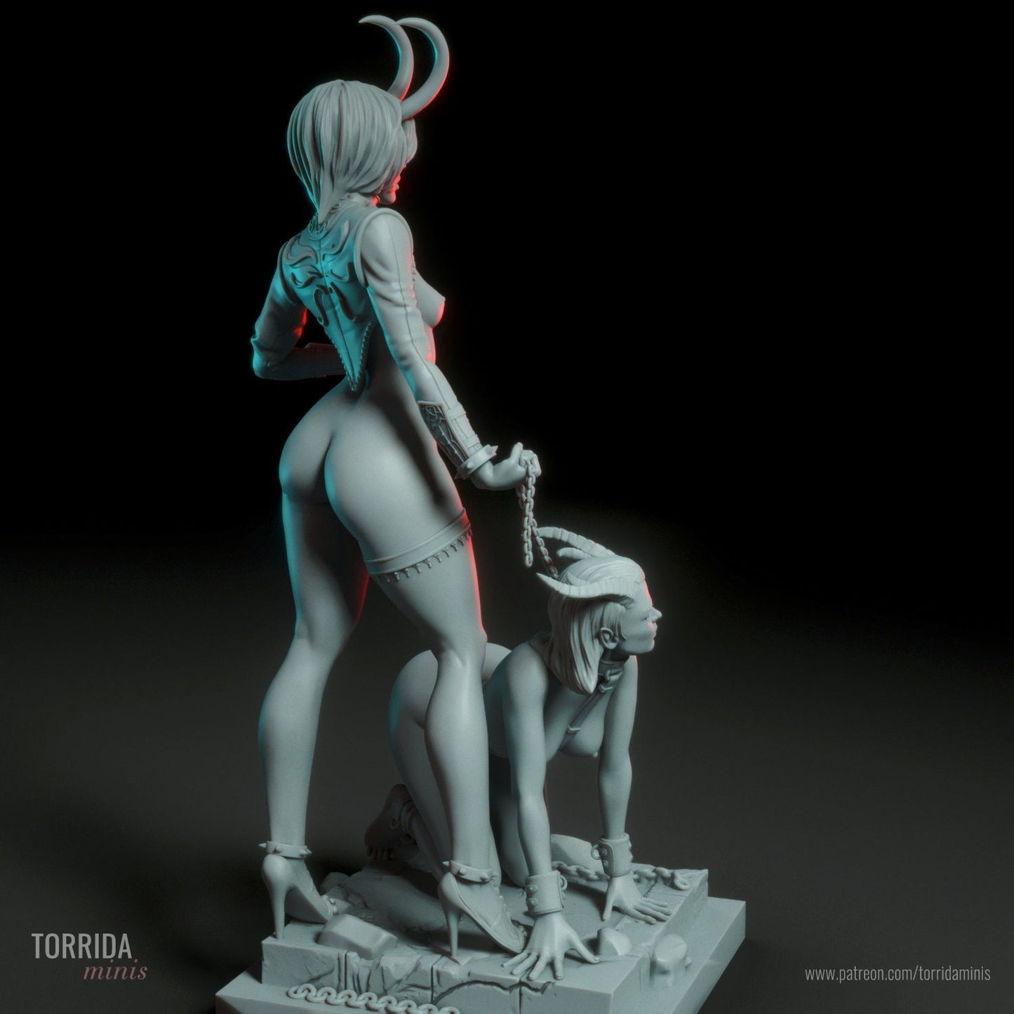 Rhoda Demon Dominatrix Statue Model Kit by Torrida Minis Miniatures