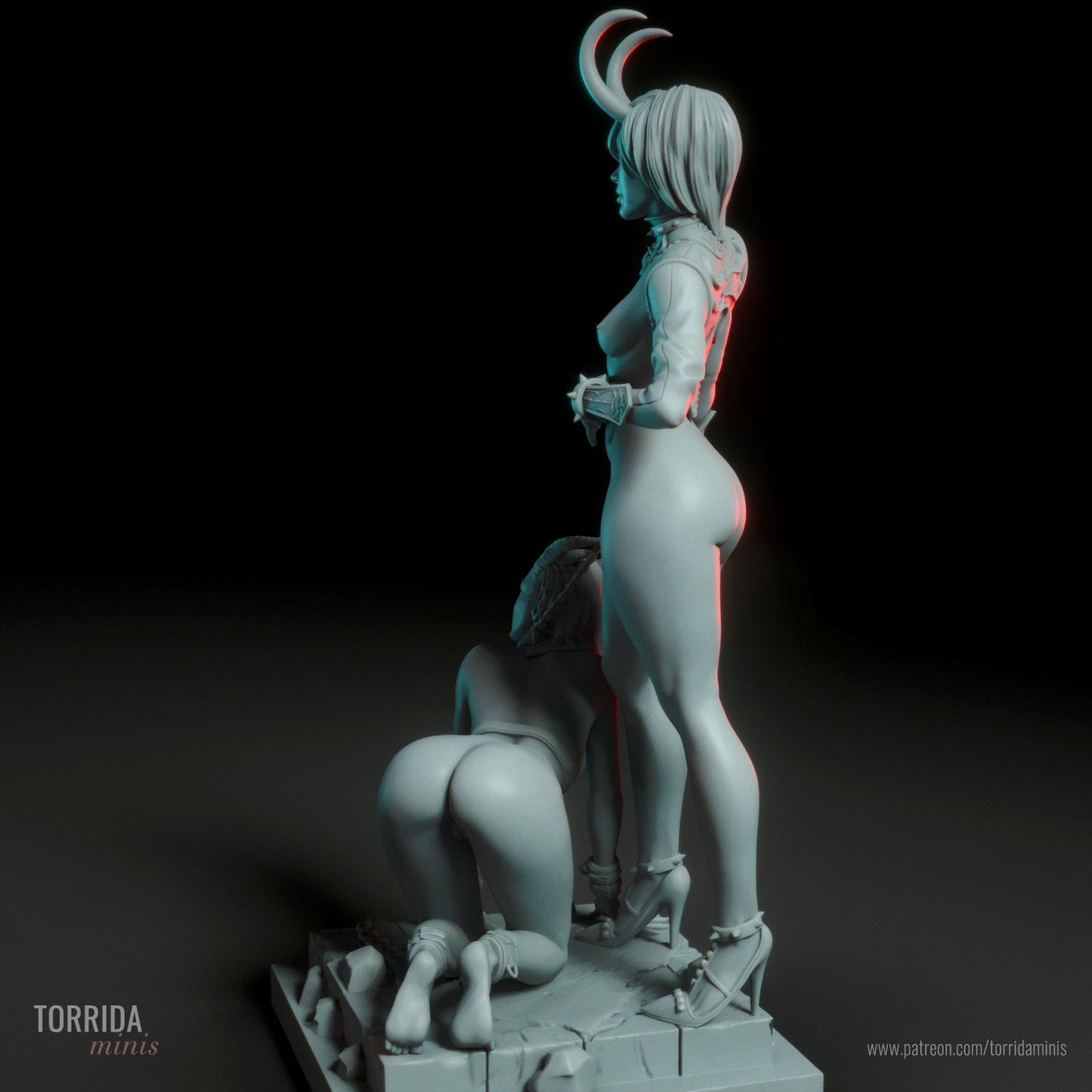 Rhoda Demon Dominatrix Statue Model Kit by Torrida Minis Miniatures