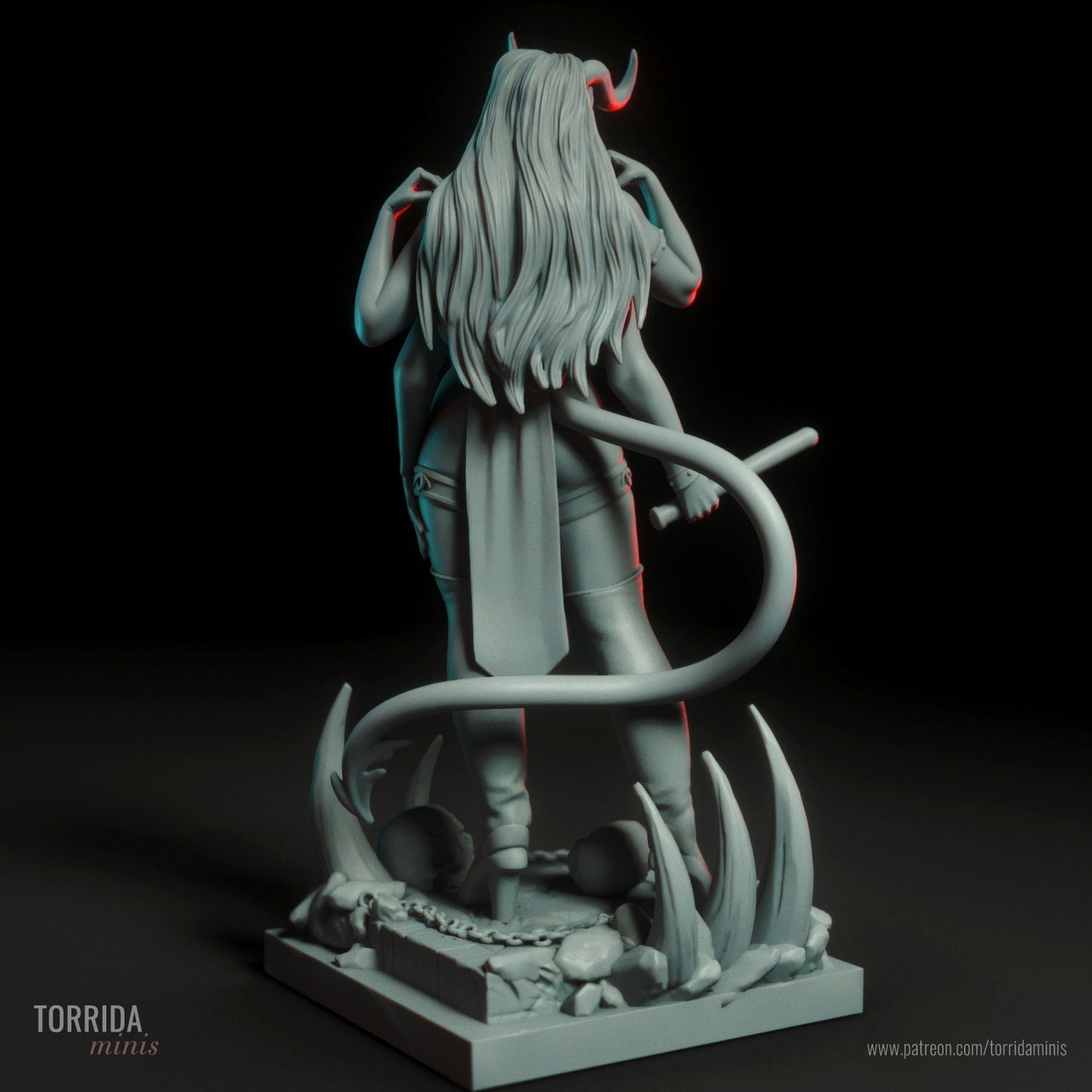 Amaris Four Armed Demon Statue Model kit by Torrida Mini Miniatures