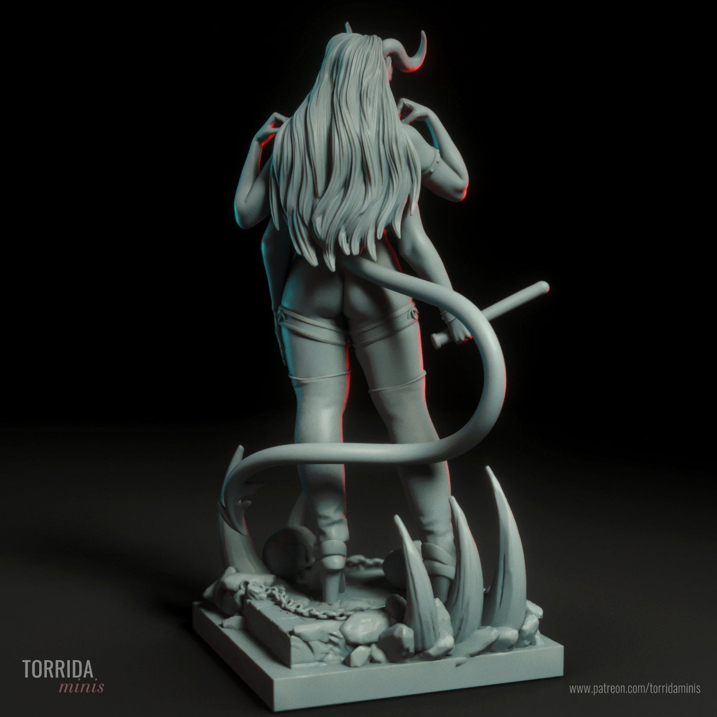 Amaris Four Armed Demon Statue Model kit by Torrida Mini Miniatures