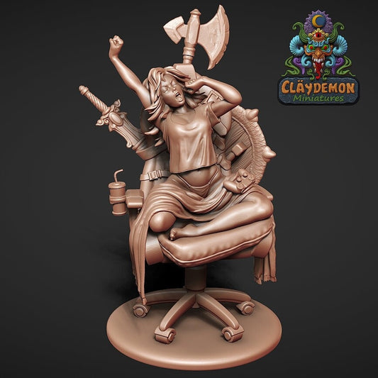 Game Night Statue Model Kit by Claydemon miniatures