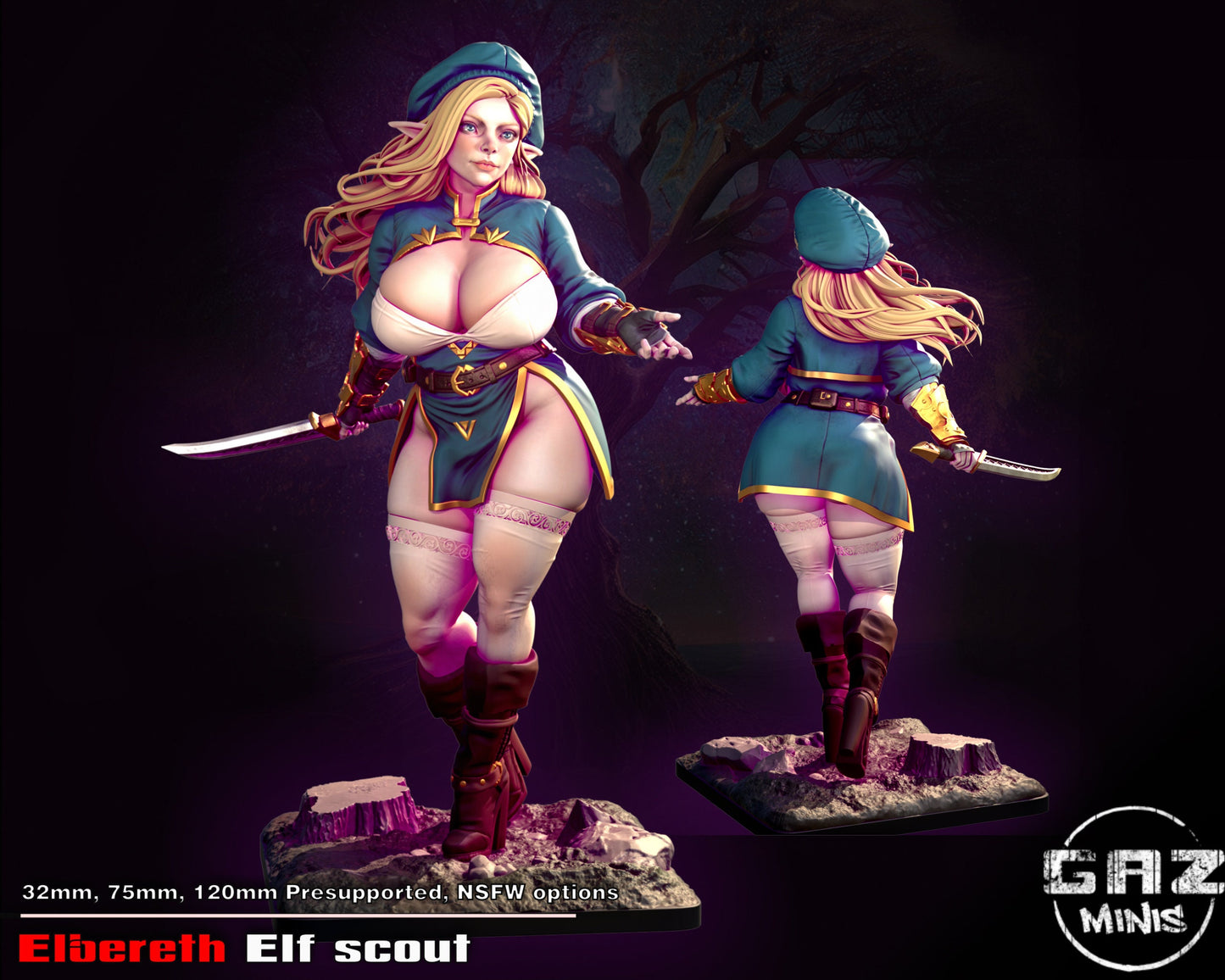 Elbereth Elf Warrior by Gaz Mini Miniatures