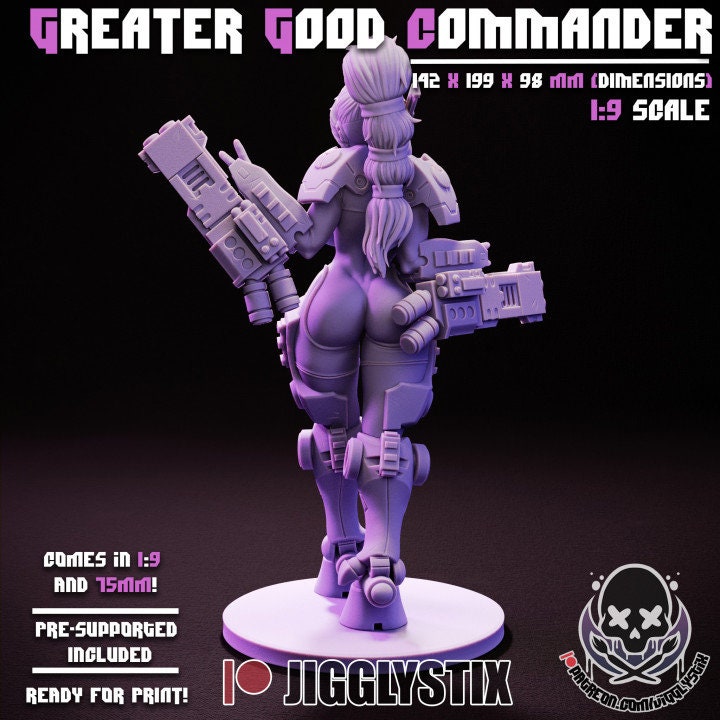 Greater Good Commander by Jigglystix Pin Up Factory Miniatures