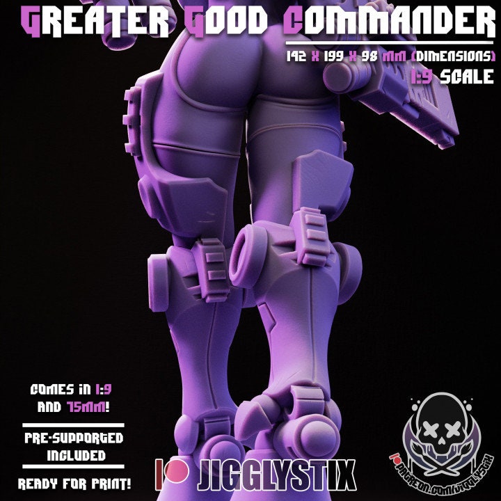 Greater Good Commander by Jigglystix Pin Up Factory Miniatures