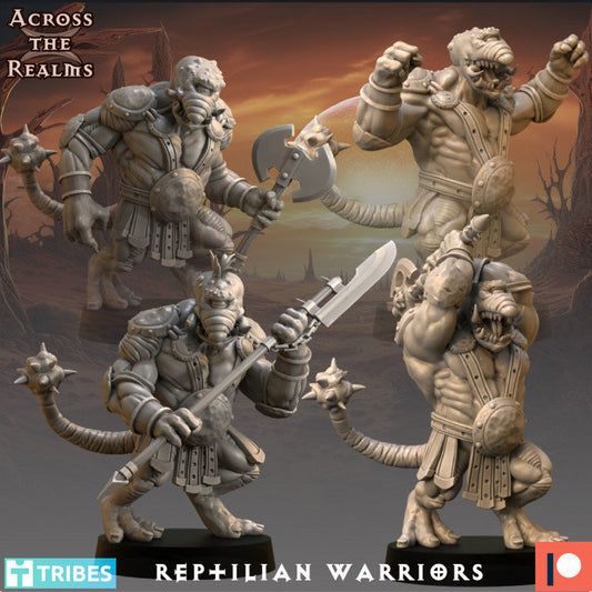 Reptilian Warriors by Across the Realms Miniatures