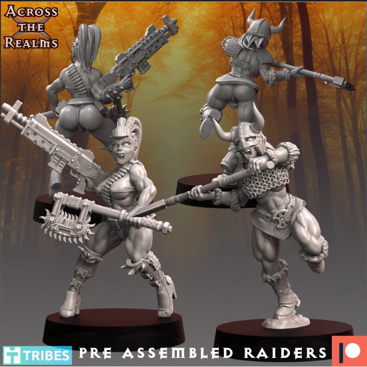 Female Raiders by Across the Realms Miniatures