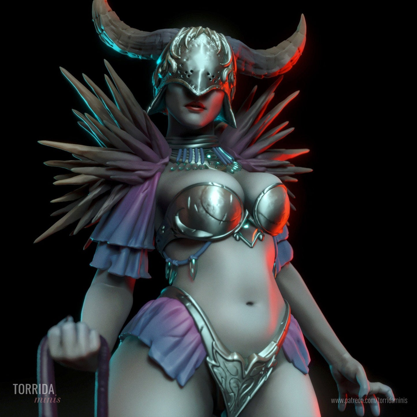 Bilha Demon Dominatrix Statue Model Kit by Torrida Minis Miniatures