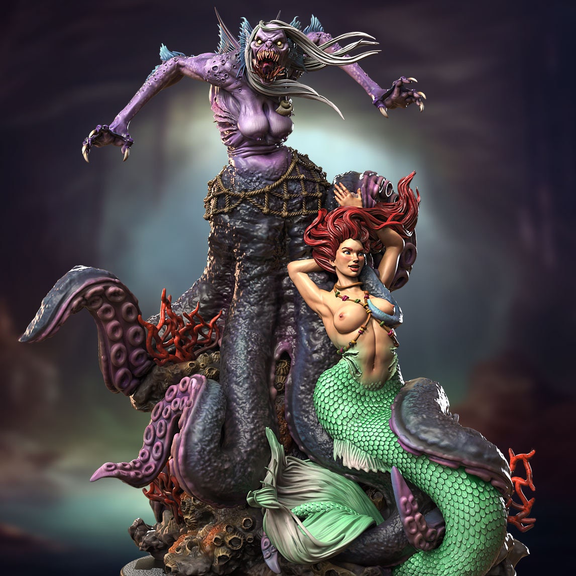 Under the Sea Mermaid Diorama By Siryll Art Miniatures