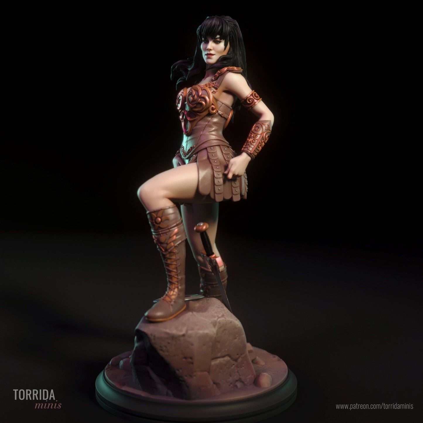 Warrior Princess Statue Model Kit by Torrida Minis Miniatures