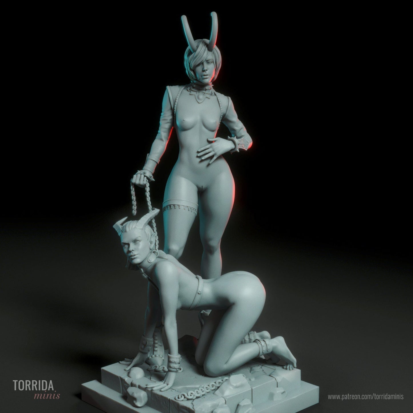 Rhoda Demon Dominatrix Statue Model Kit by Torrida Minis Miniatures