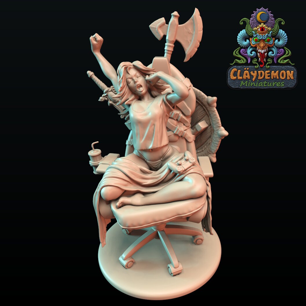 Game Night Statue Model Kit by Claydemon miniatures