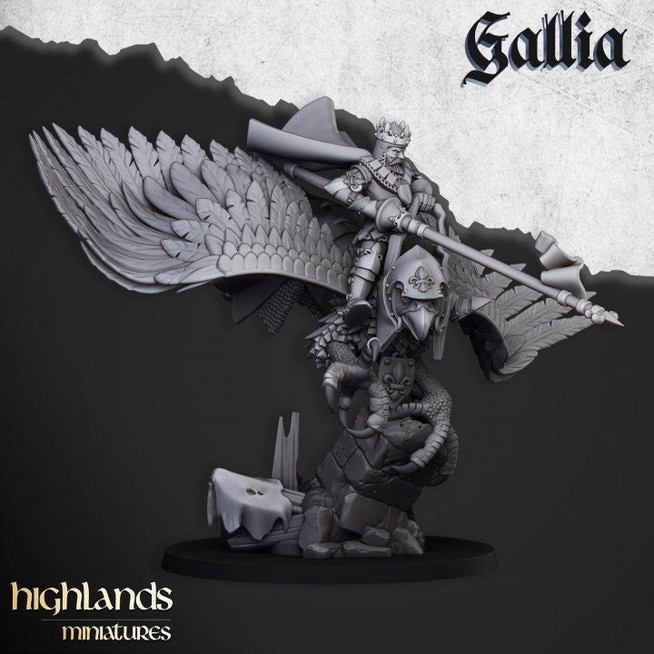 Robert of Gallia Hero on Griffon by Highland Miniatures