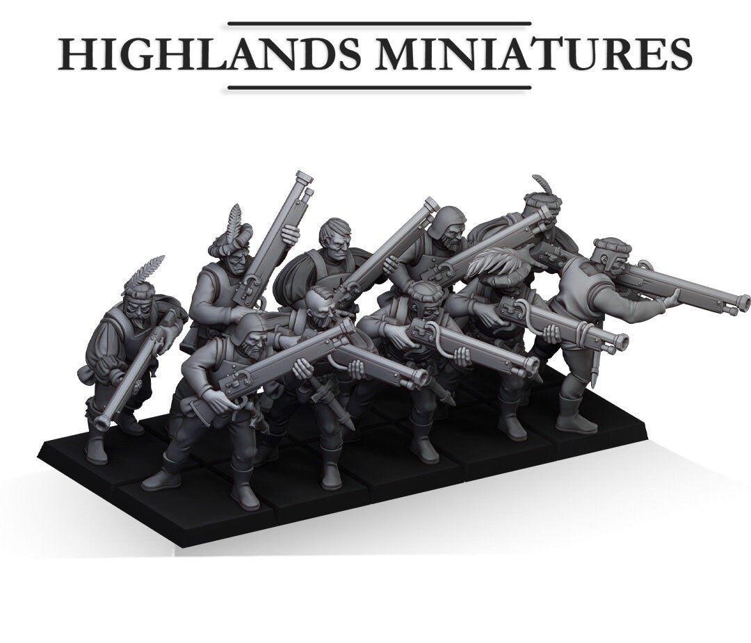 Crossbowmen / Gunmen Unit of Sunland  by Highland Miniatures