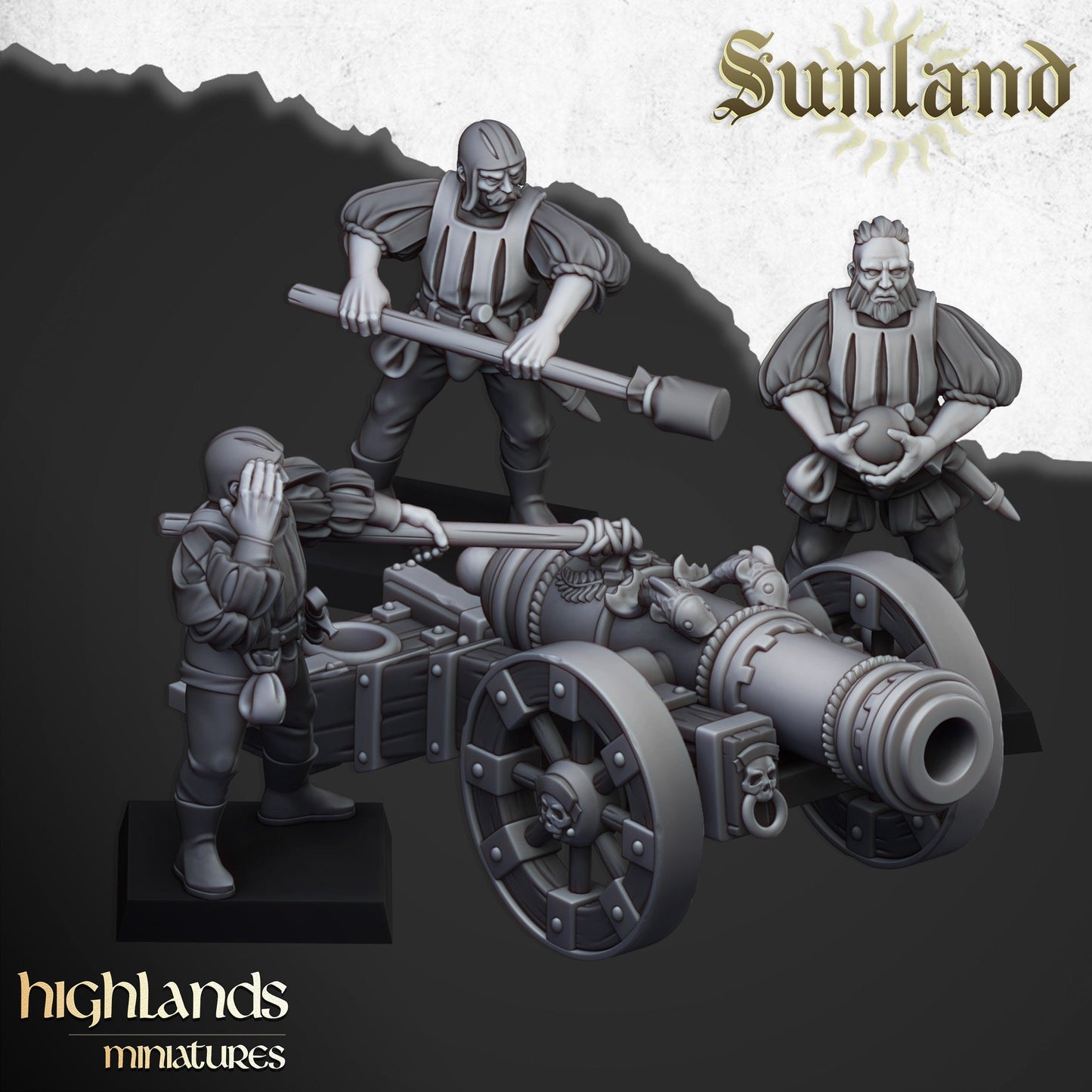 Great Cannon Unit of Sunland  by Highland Miniatures