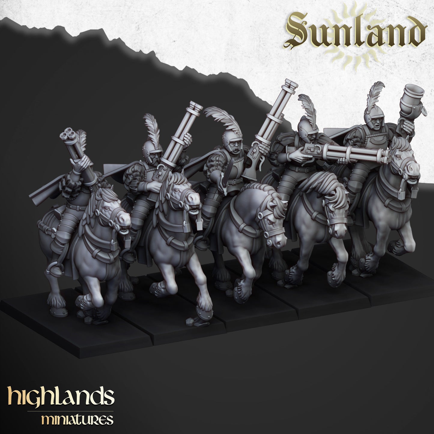 Pistoleers / Outriders Unit of Sunland  by Highland Miniatures