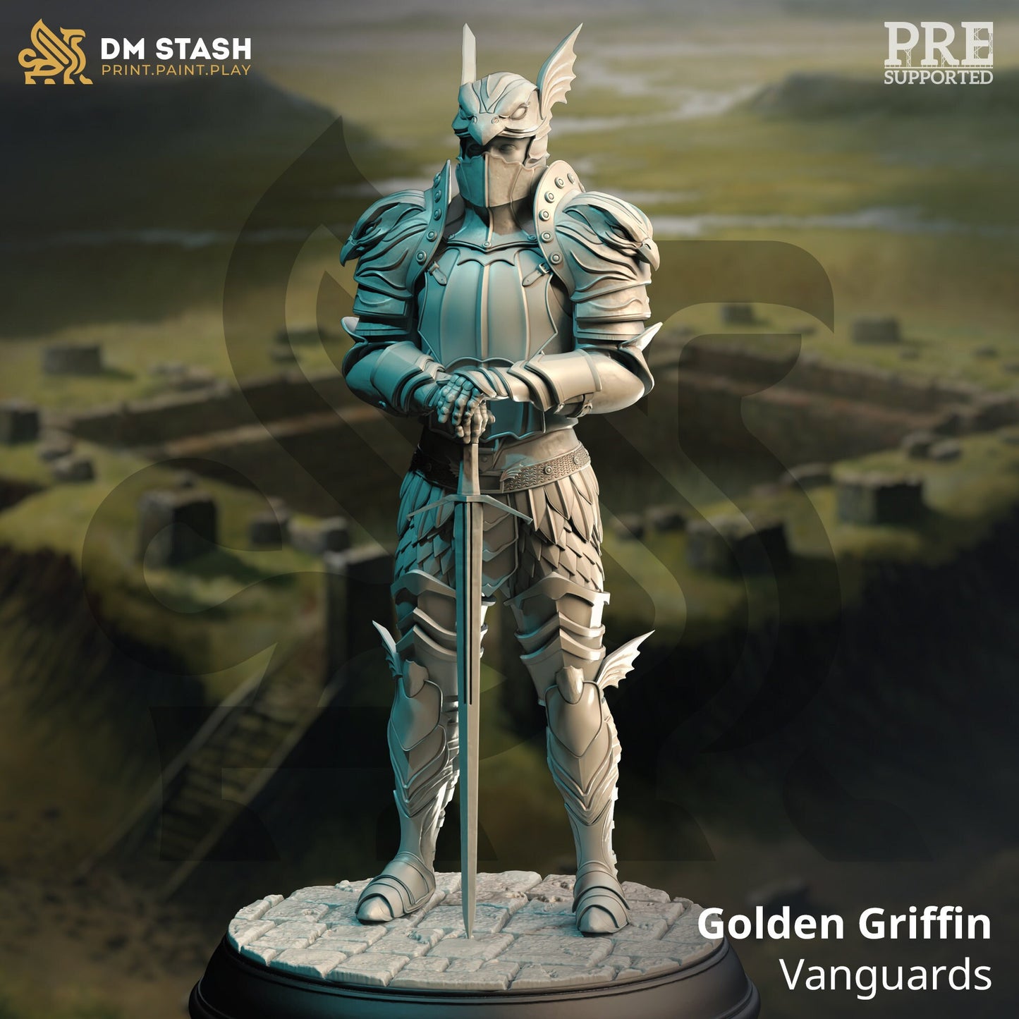 Golden Griffin Vanguard from "Of Elves and Men" by DM Stash Miniatures