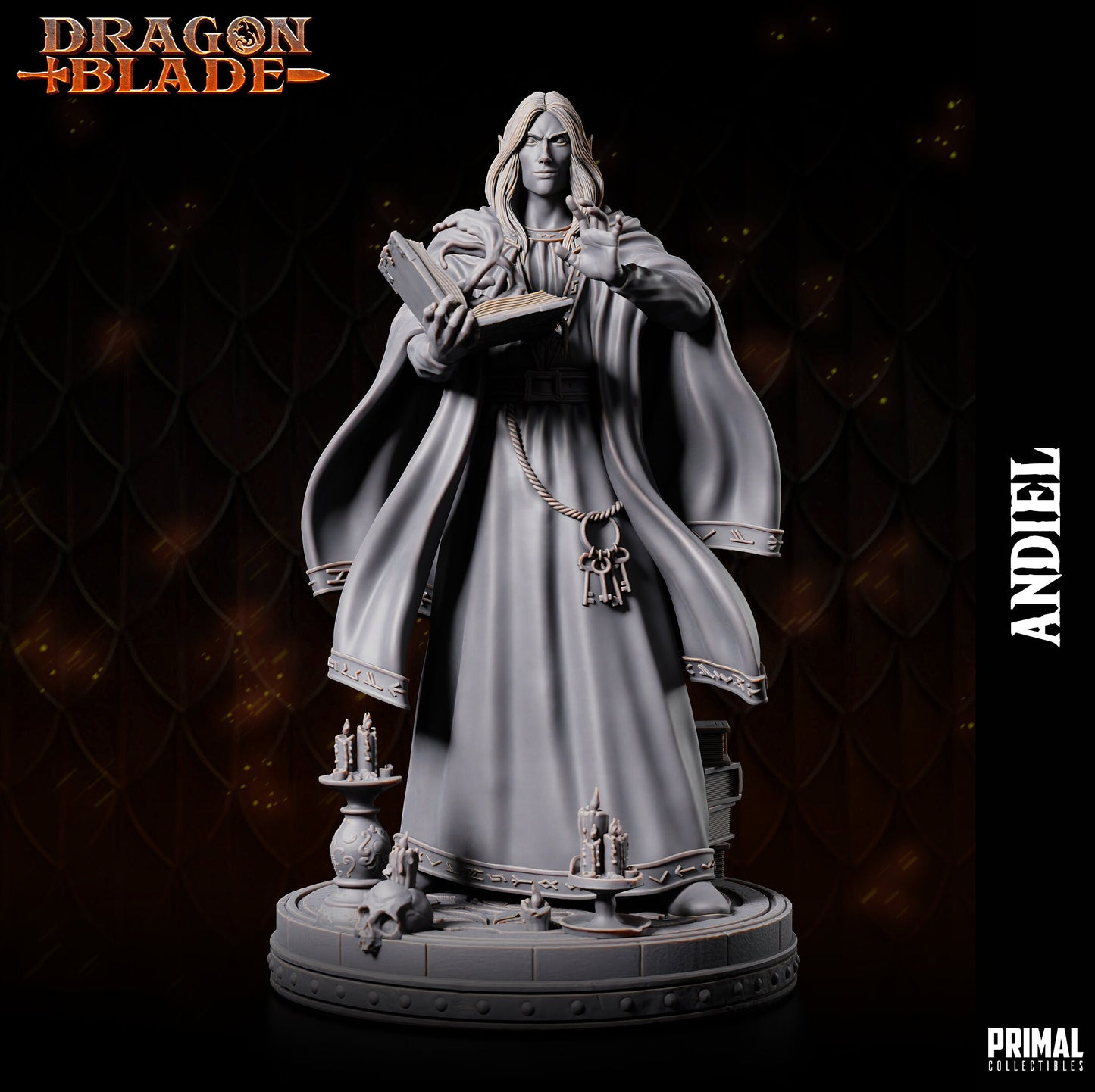 Andiel Dark Elf Wizard by Primal Collectibles Miniatures