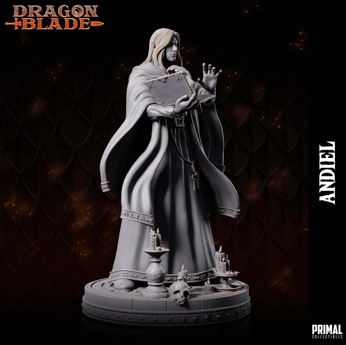 Andiel Dark Elf Wizard by Primal Collectibles Miniatures