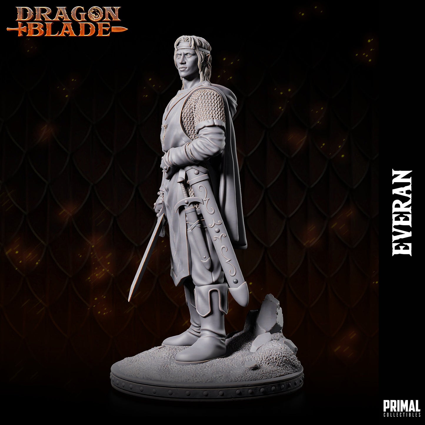 Everan Elf Warrior  Wizard by Primal Collectibles Miniatures