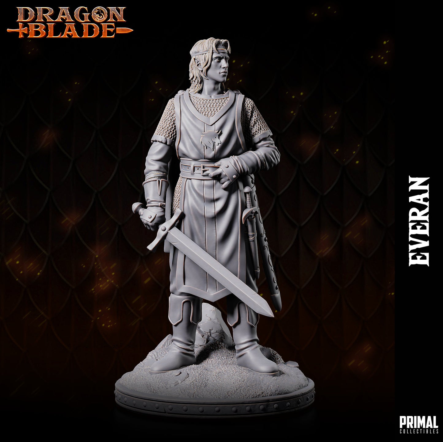 Everan Elf Warrior  Wizard by Primal Collectibles Miniatures