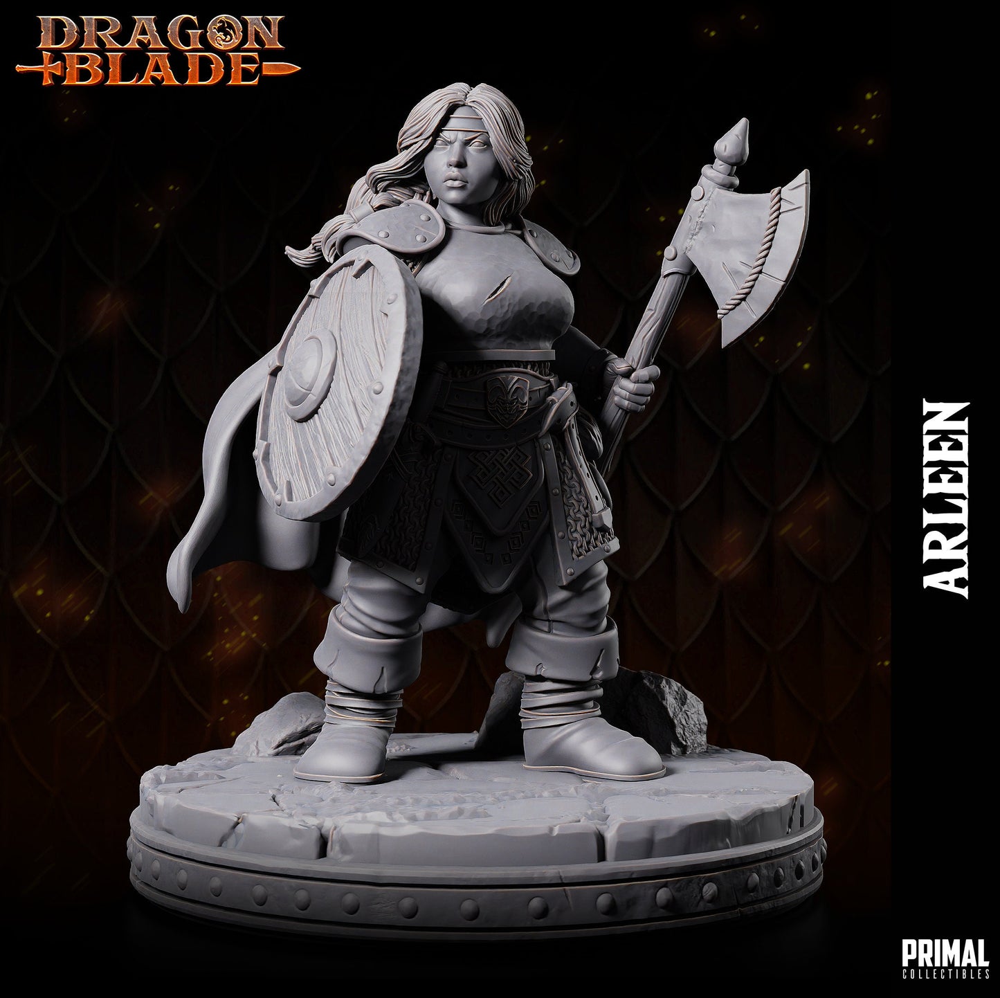 Arleen Dwarf Warrior by Primal Collectibles Miniatures