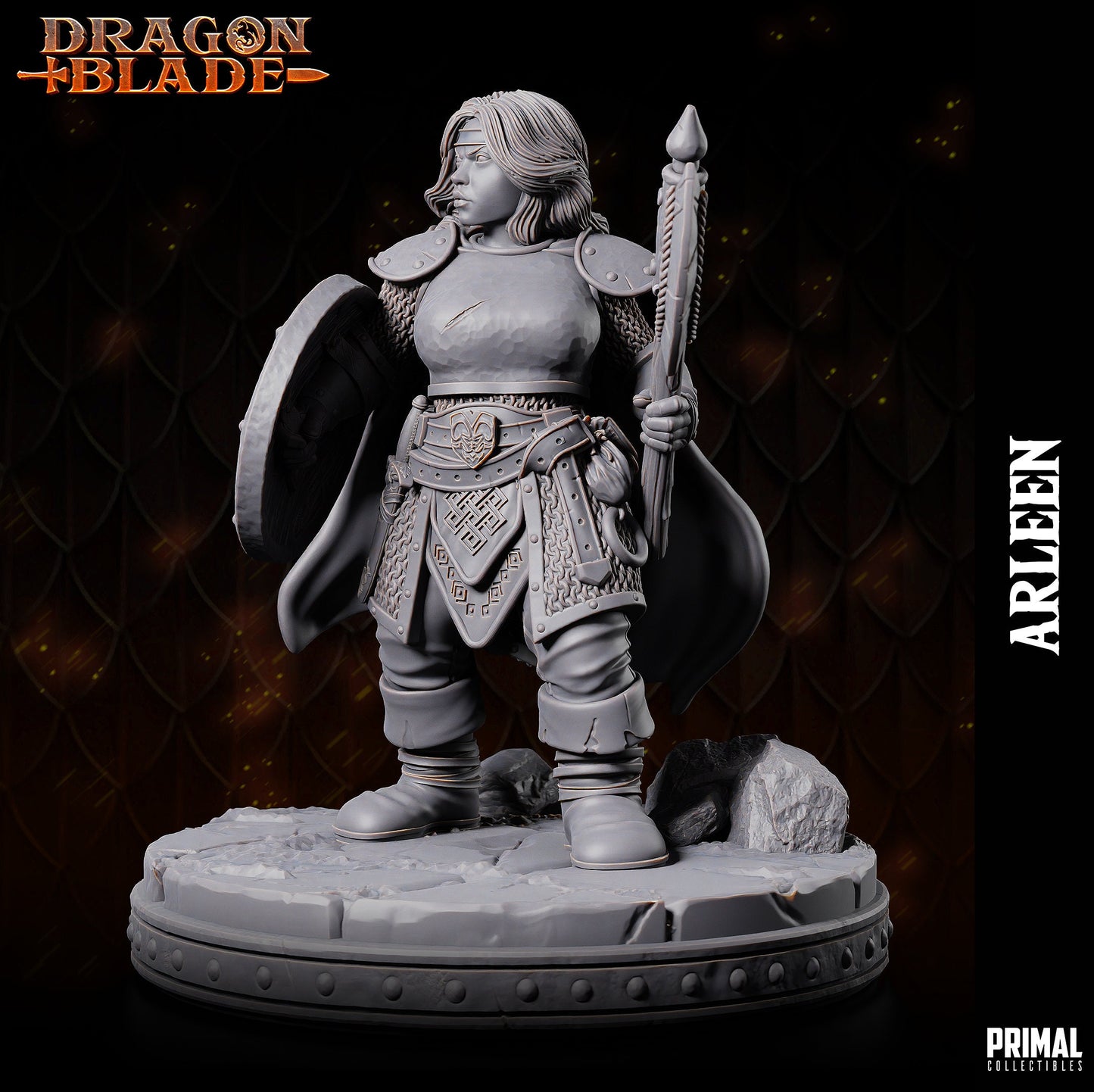 Arleen Dwarf Warrior by Primal Collectibles Miniatures