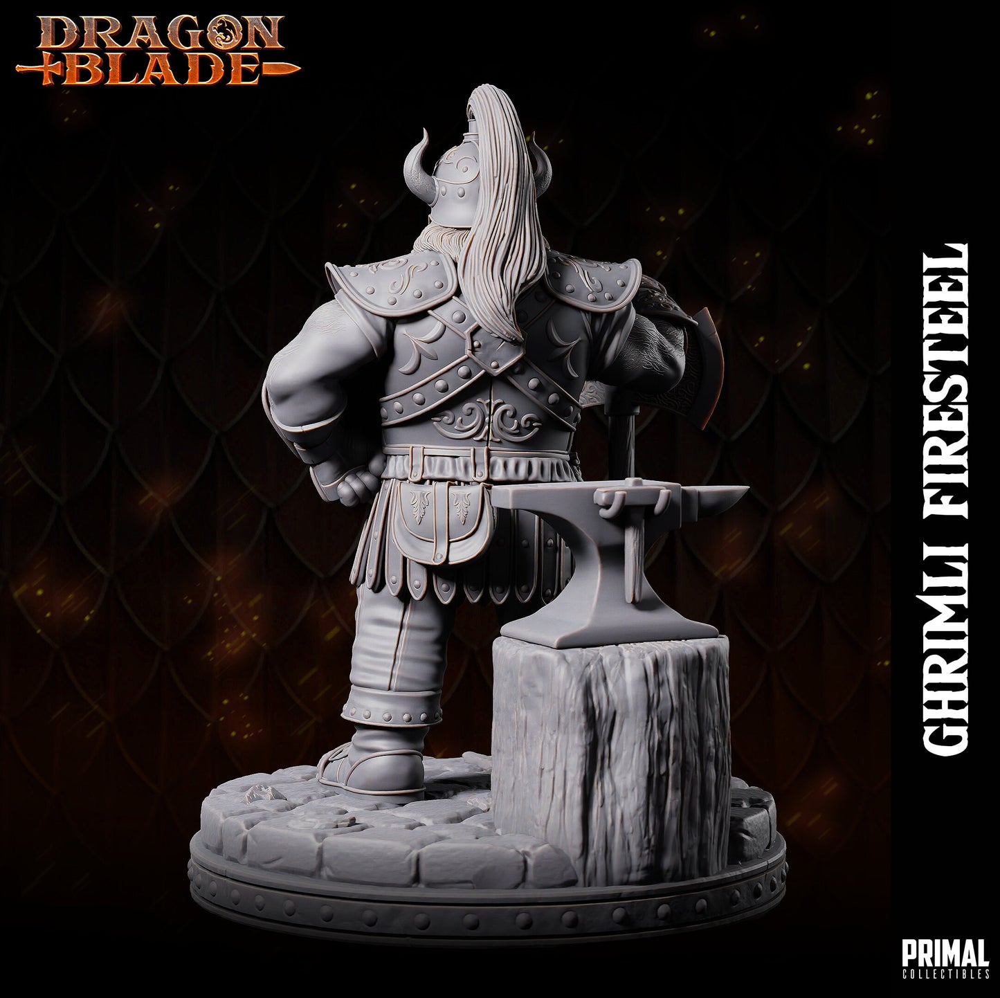 Ghrimli Dwarf Warrior by Primal Collectibles Miniatures