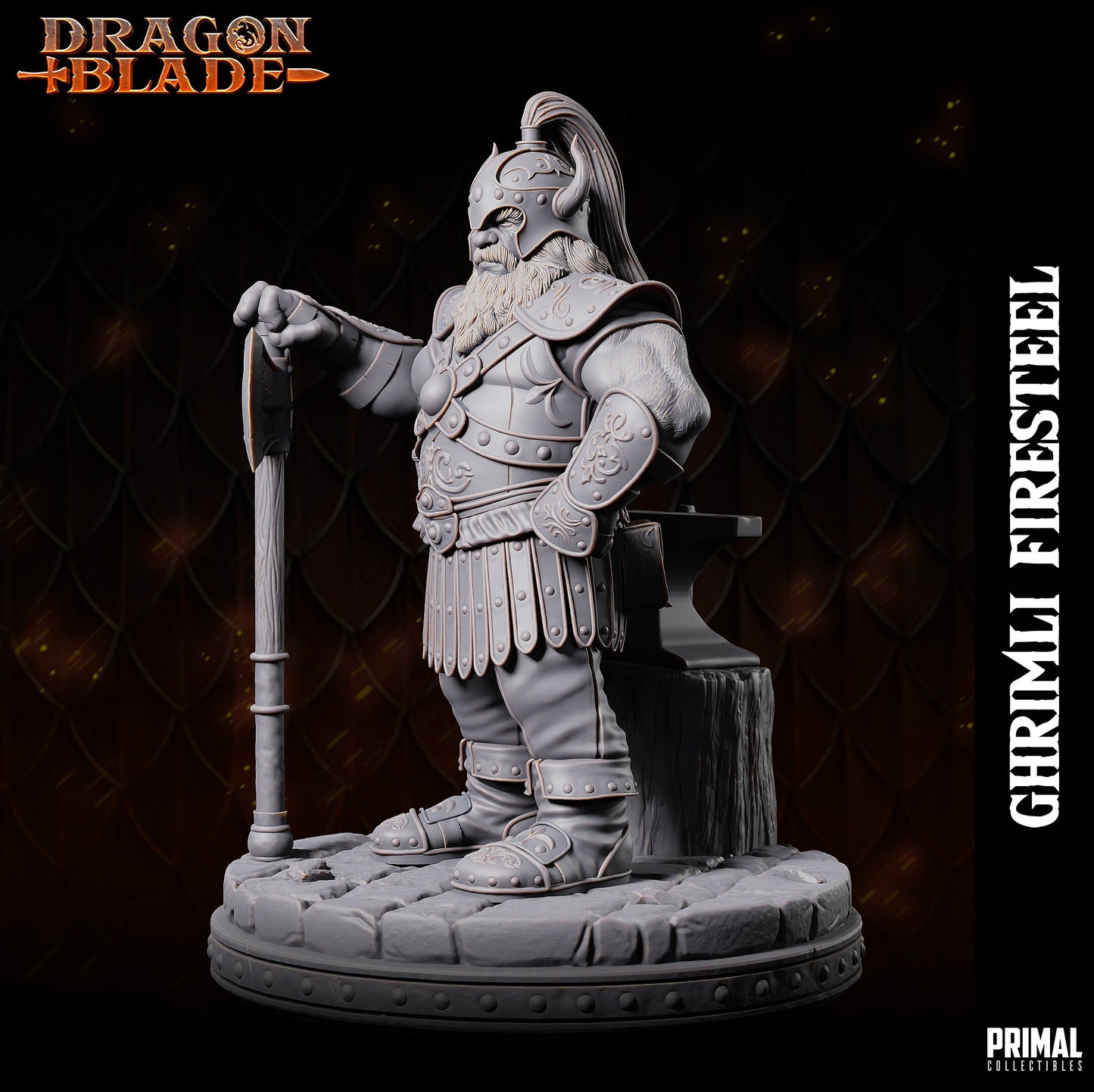 Ghrimli Dwarf Warrior by Primal Collectibles Miniatures