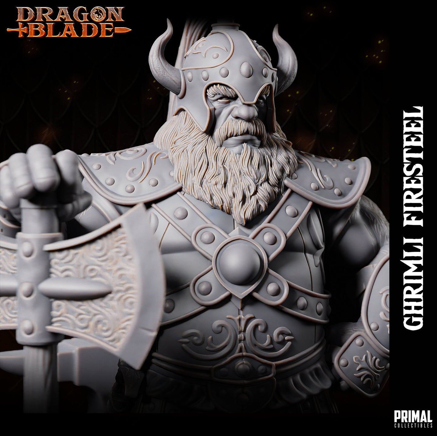 Ghrimli Dwarf Warrior by Primal Collectibles Miniatures