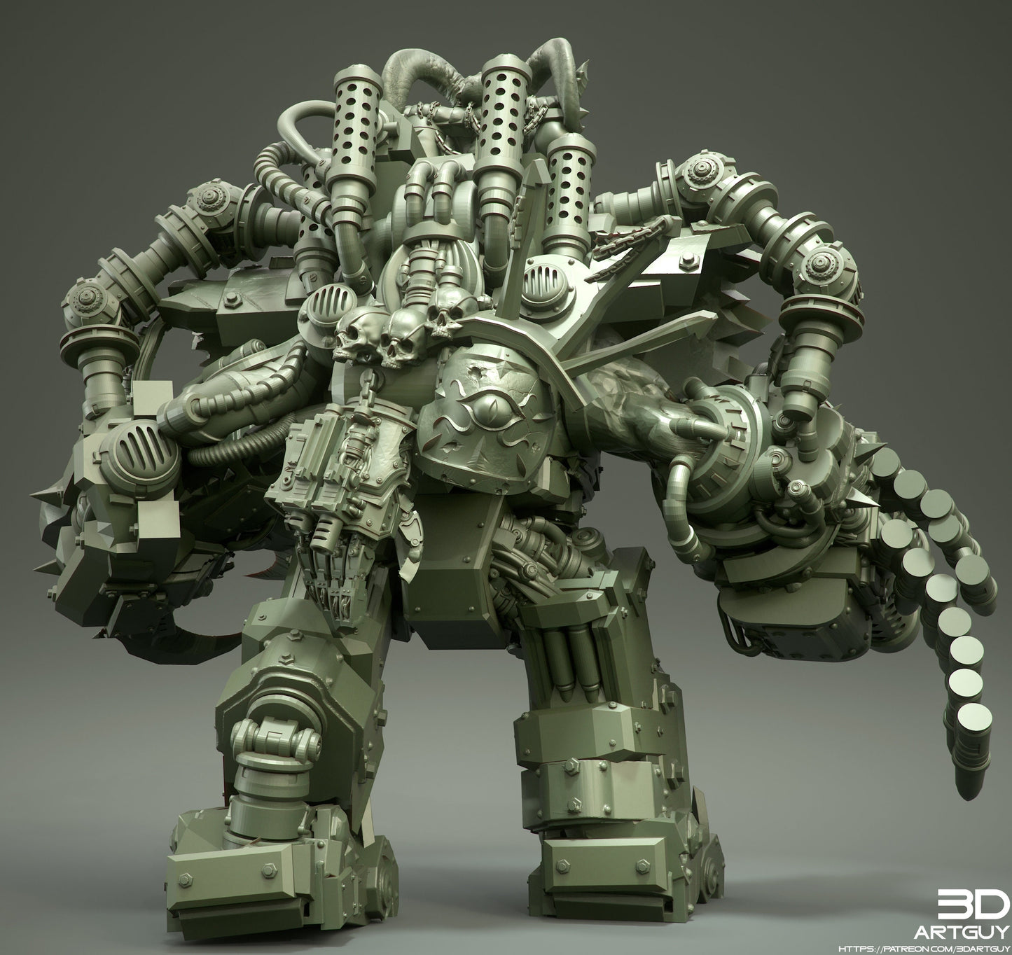 Space Orc Warlord by 3DArt Guy Miniatures