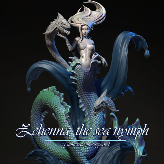 Zehenna the Sea Nymph Pin Up by Dungeons and Maidens Miniatures