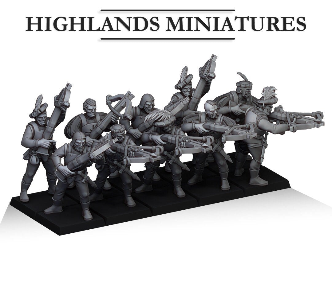 Crossbowmen / Gunmen Unit of Sunland  by Highland Miniatures