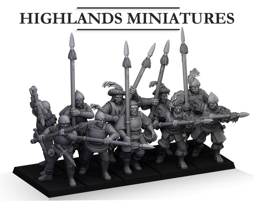 Halberds / Spearmen Unit of Sunland  by Highland Miniatures